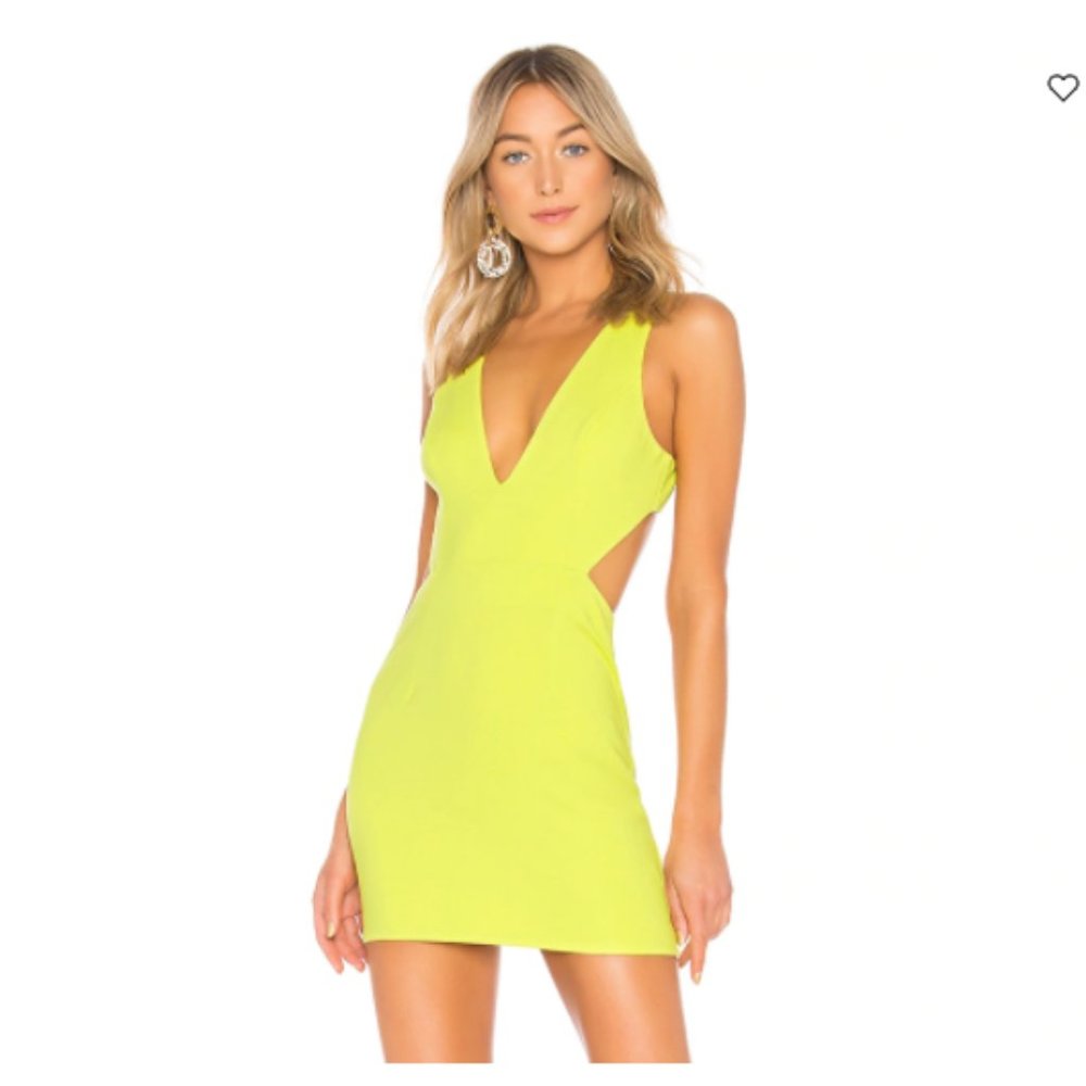 NWT NBD Charlie Dress in Lime Green XS